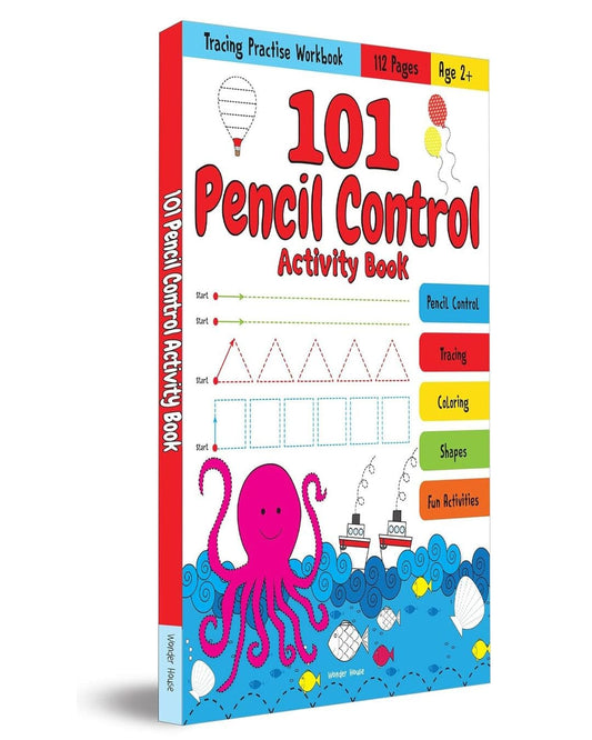 101 Pencil Control Activity Book For Kids: Tracing Practise Book Age 2+ [ Paperback] - versoz.com