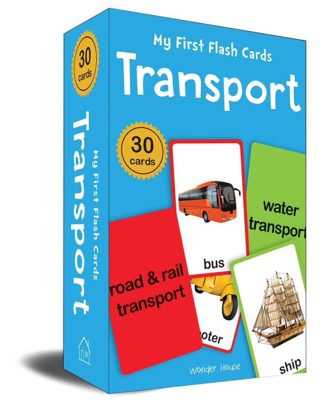 My First Flash Cards Transport : 30 Early Learning Flash Cards For Kids by Wonder House Books [Card Book] - versoz.com