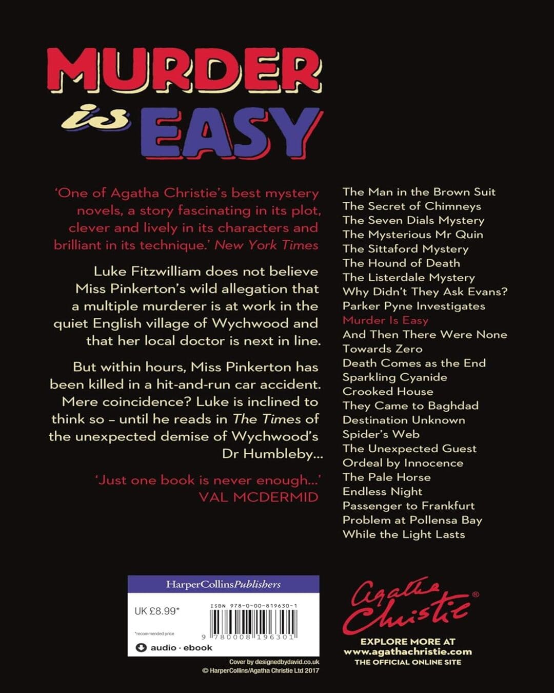 Murder Is Easy by Agatha Christie [Paperback] - versoz.com