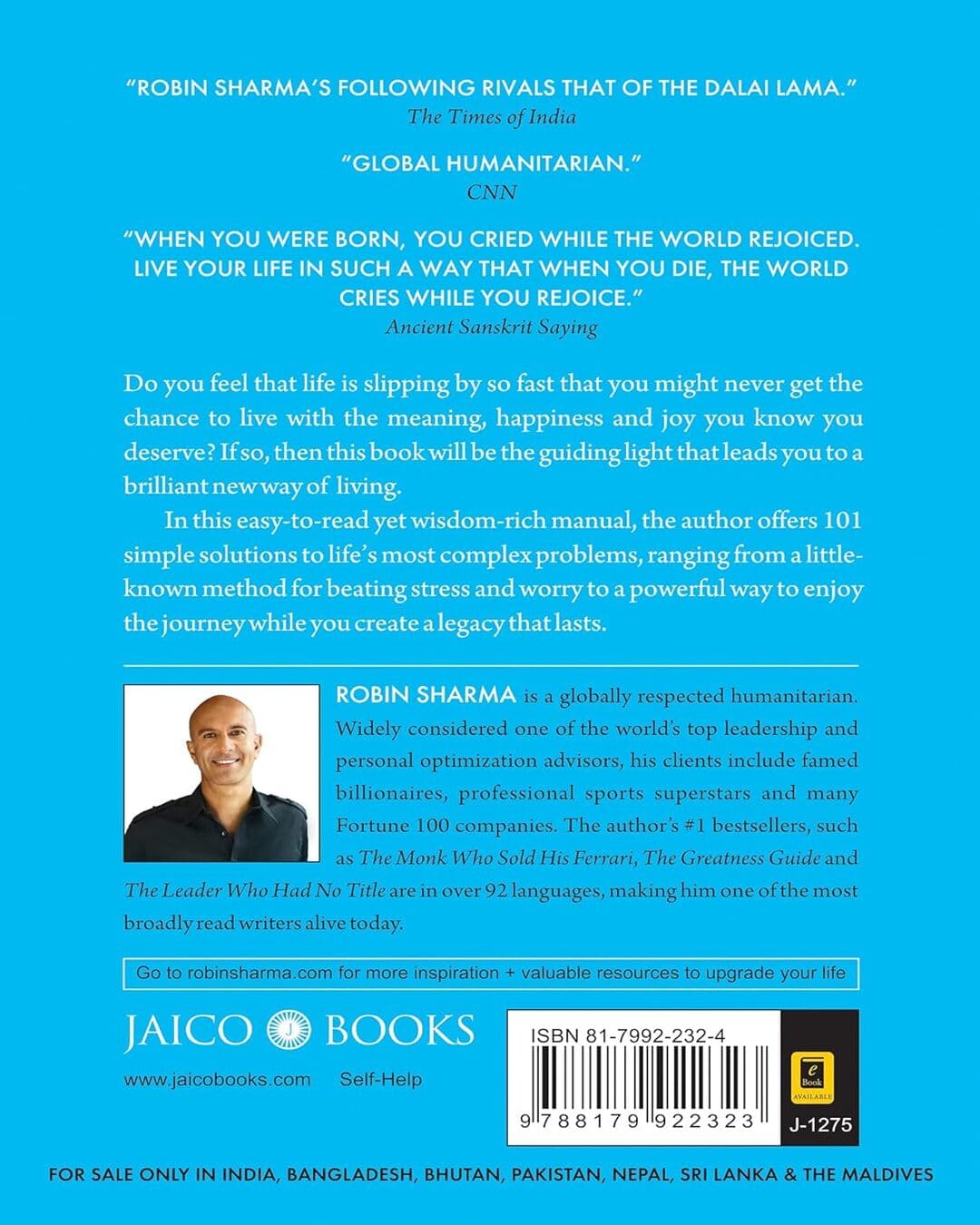 Who Will Cry When You Die by Robin Sharma [Paperback] - versoz.com