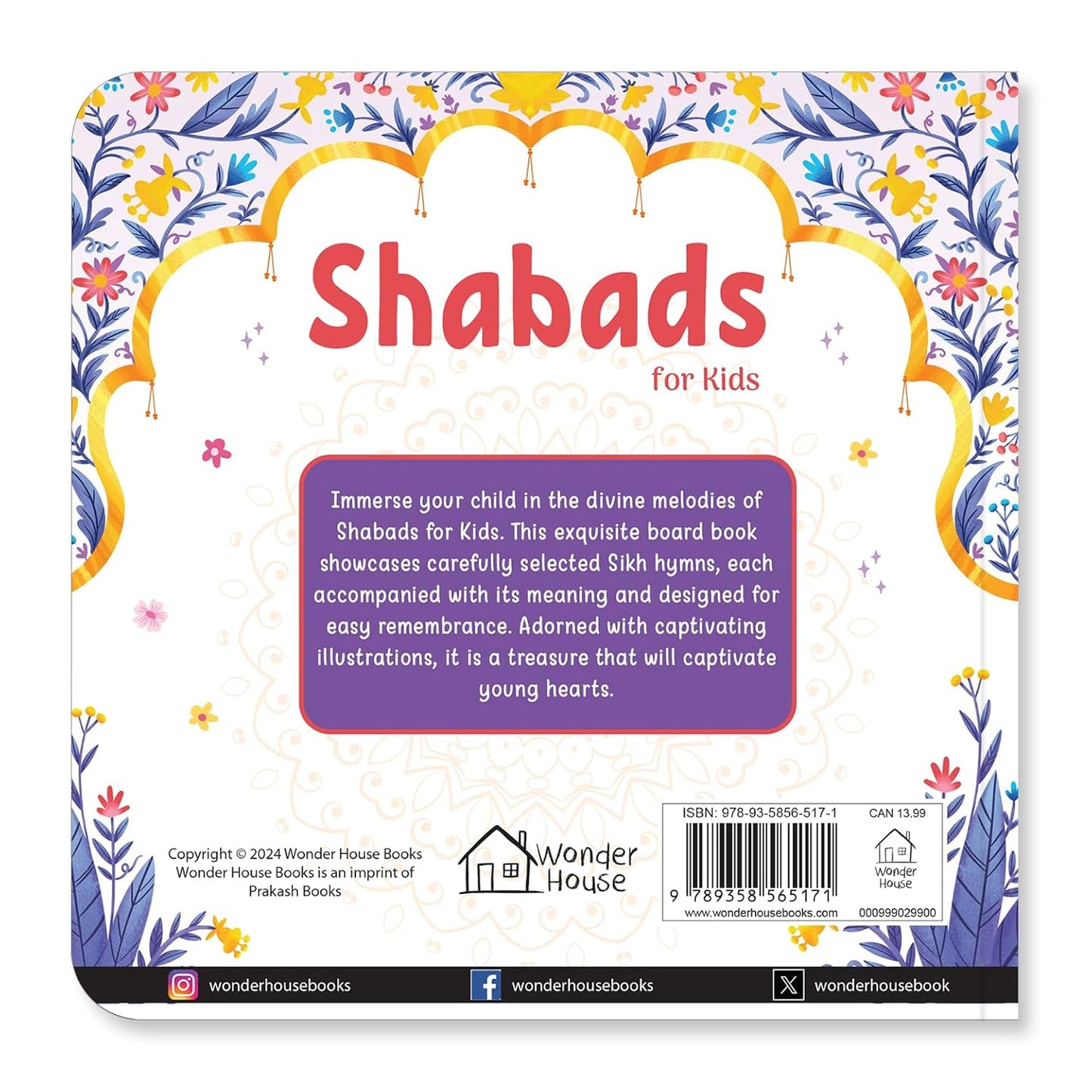 Shabads For Kid - Selected Sikh Hymns in Two Languages | Age: 3+ by Wonder House Books [Board Book] - versoz.com