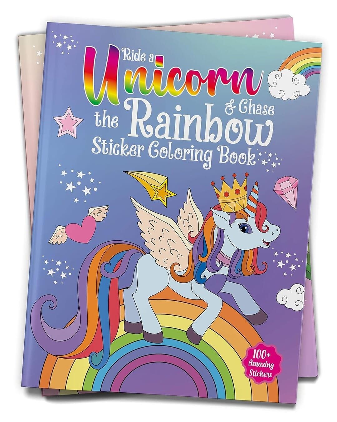 Ride a Unicorn & Chase the Rainbow : Sticker Coloring Book by Wonder House Books [Paperback] - versoz.com