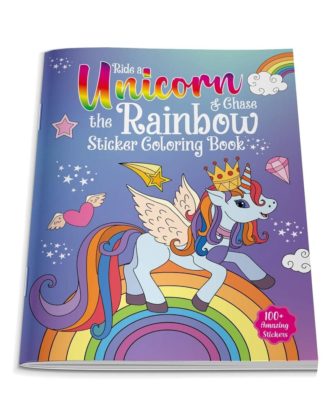 Ride a Unicorn & Chase the Rainbow : Sticker Coloring Book by Wonder House Books [Paperback] - versoz.com
