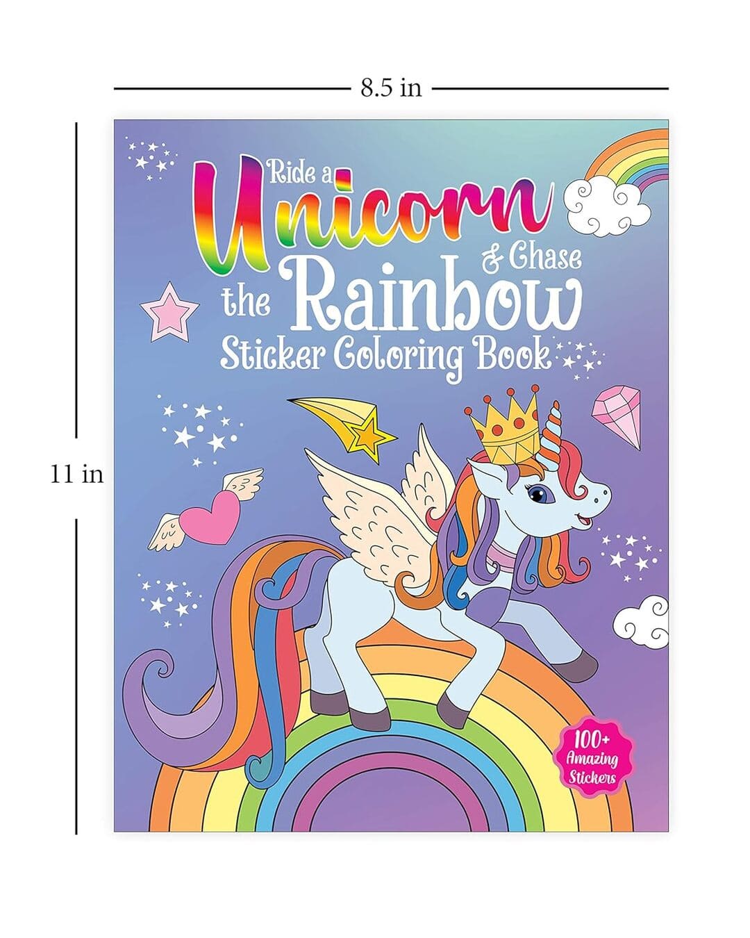 Ride a Unicorn & Chase the Rainbow : Sticker Coloring Book by Wonder House Books [Paperback] - versoz.com