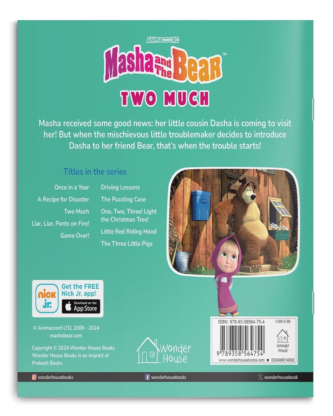 Masha and the Bear - Two Much (Story Book) by Wonder House Books [Paperback] - versoz.com