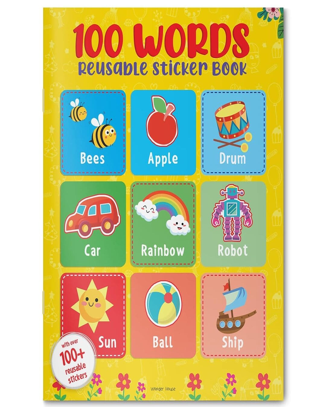 100 Words Reusable Sticker Book for Children [Paperback] - versoz.com