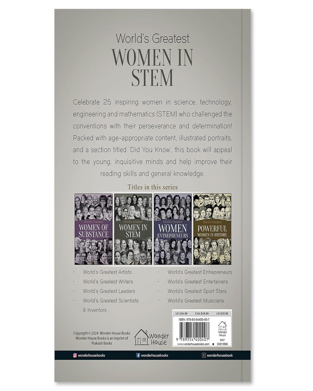 Worlds Greatest Women in STEM by Wonder House Books [Paperback] - versoz.com