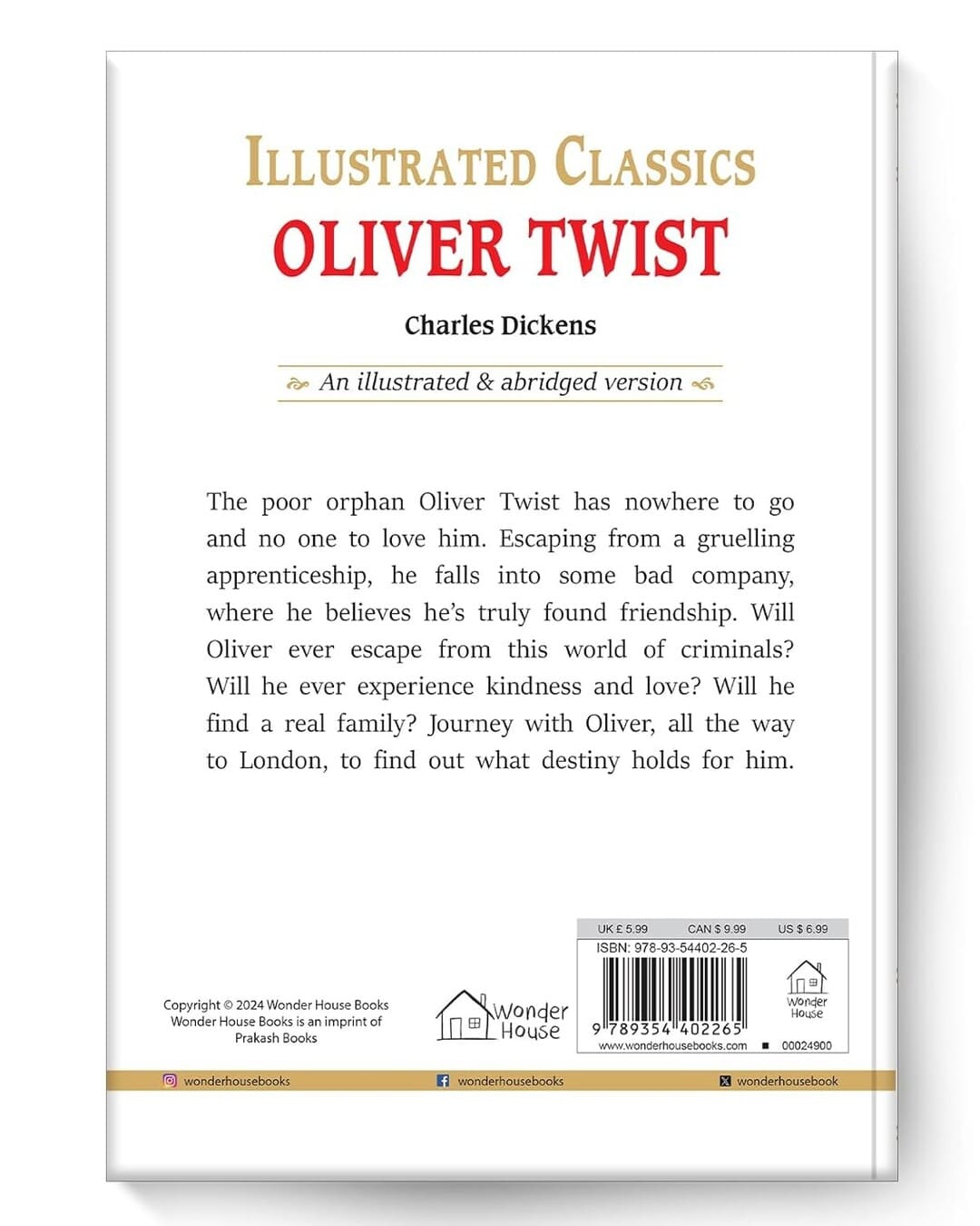 Oliver Twist : Illustrated Abridged Children Classic English Novel with Review Questions by Charles Dickens [Hardcover] - versoz.com