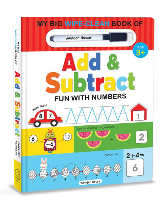 My Big Wipe And Clean Book of Add And Subtract for Kids : Fun With Numbers [Board Book] - versoz.com