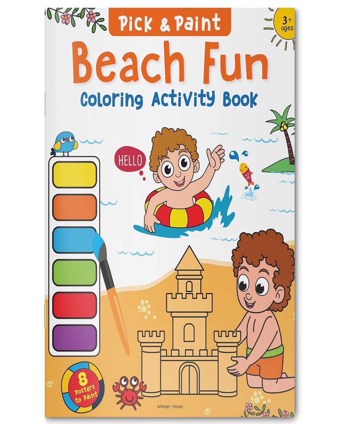 Pick and Paint Coloring Activity Book For Kids: Beach Fun by Wonder House Books [Paperback] - versoz.com