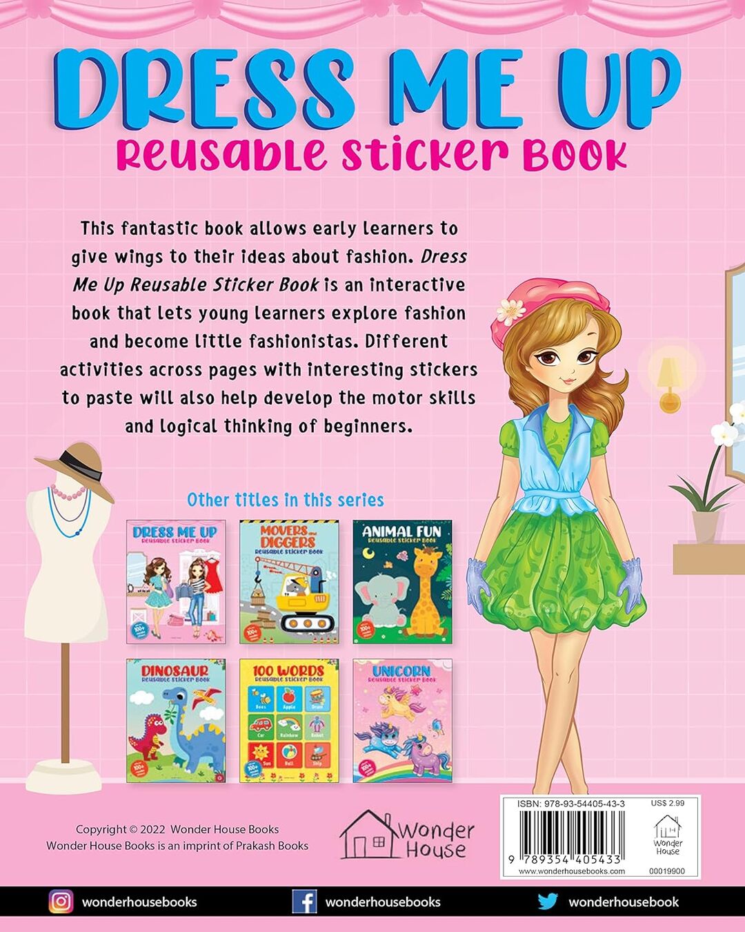 Dress Me Up Reusable Sticker Book For Children by Wonder House Books [Paperback] - versoz.com