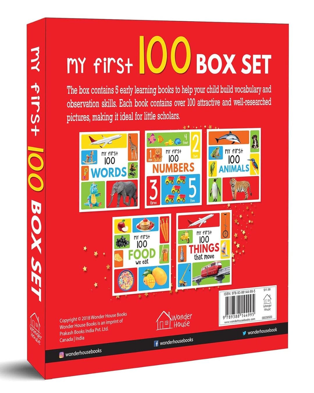 My First 100 Series Boxset- Pack of 5 Picture Books for Children (Animals, Words, Numbers, Food We Eat and Things That Move) [Paperback] - versoz.com