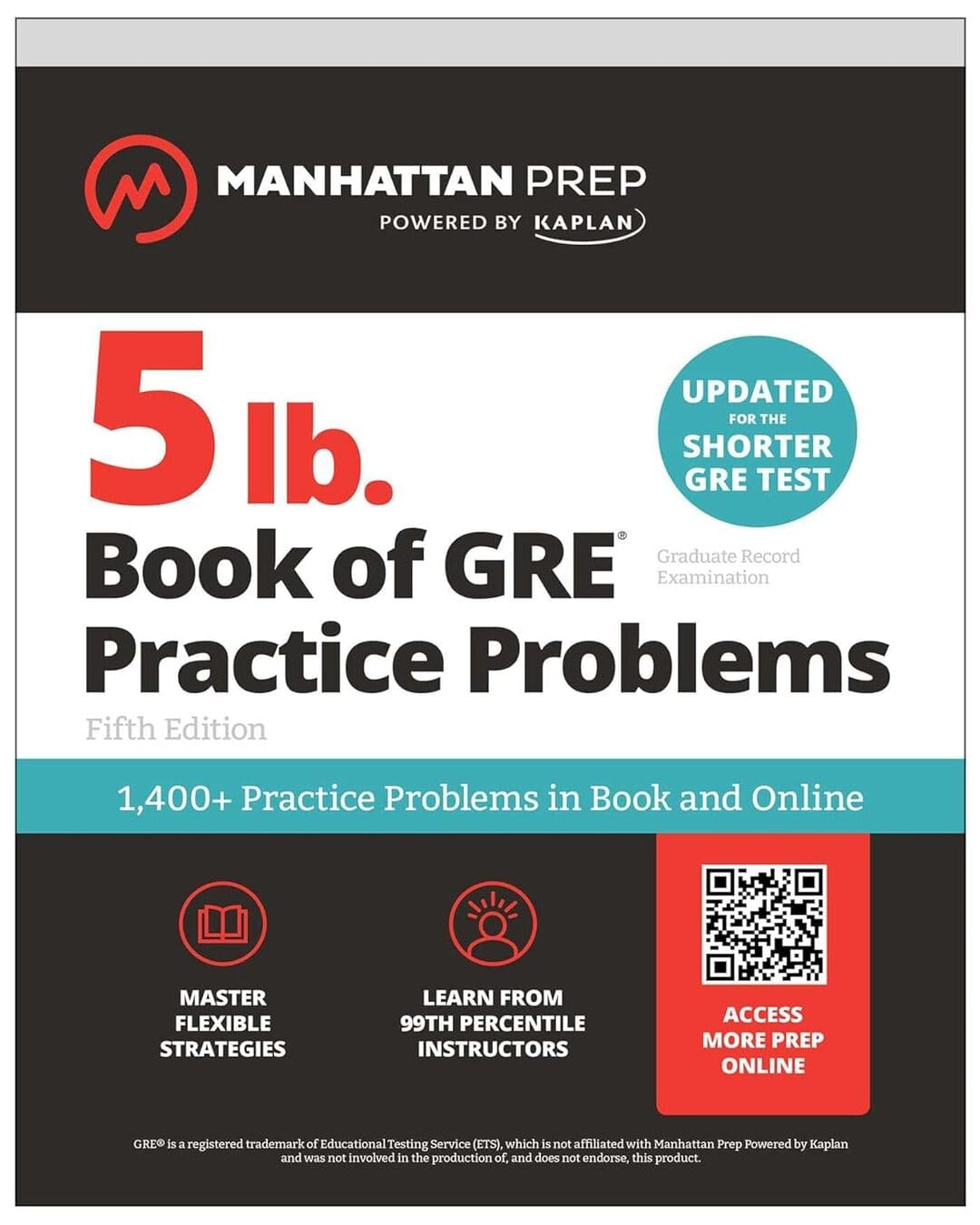 5 lb. Book of GRE Practice Problems - Fifth Edition by Manhattan Prep [Paperback] - versoz.com