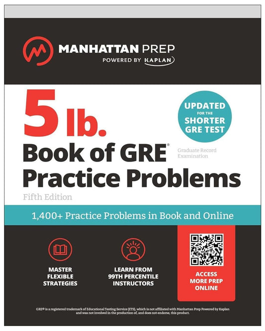 5 lb. Book of GRE Practice Problems - Fifth Edition by Manhattan Prep [Paperback] - versoz.com