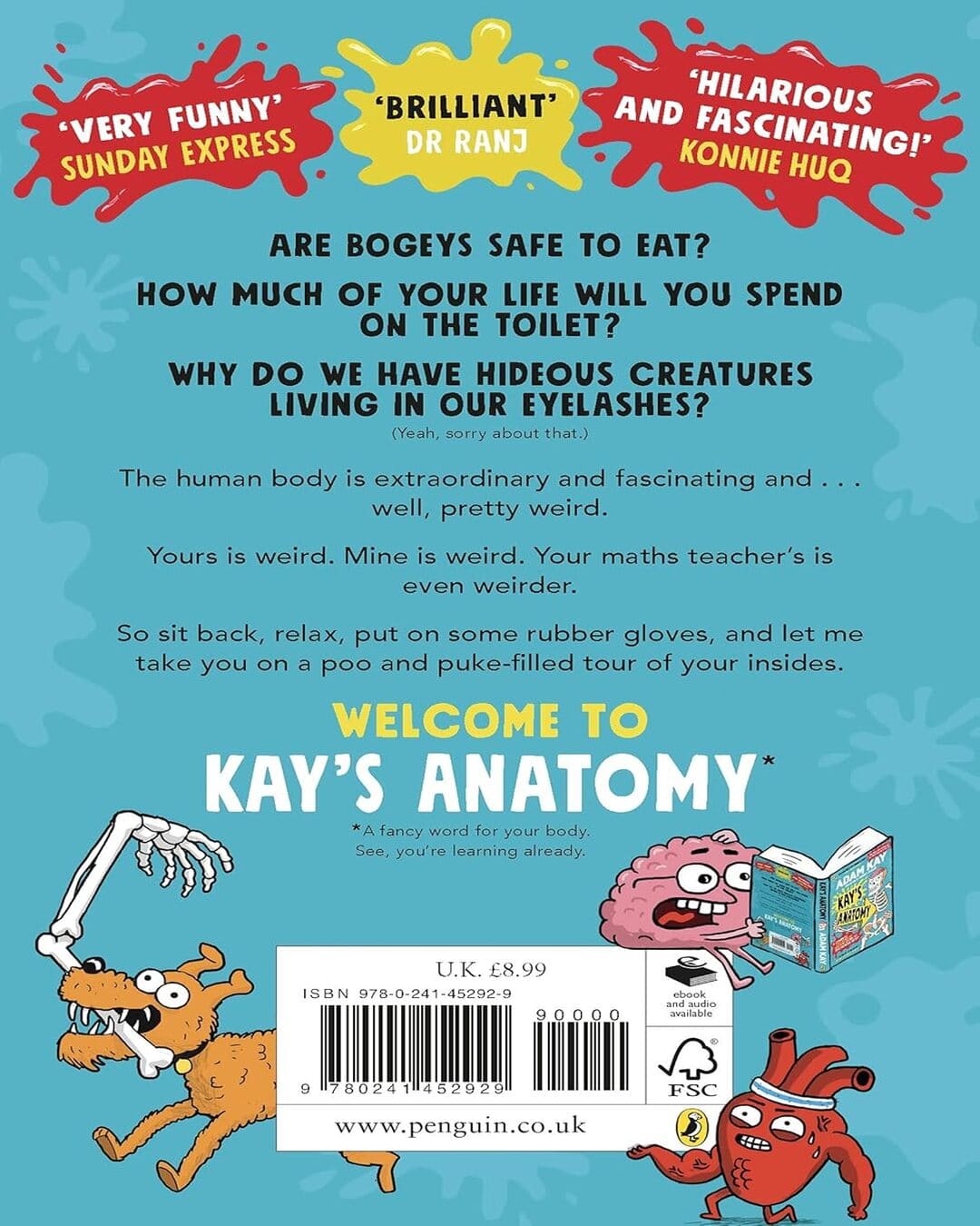 Kaya's Anatomy: A Complete (And Completely Disgusting) Guide To The Human Body by Adam Kay [Paperback] - versoz.com