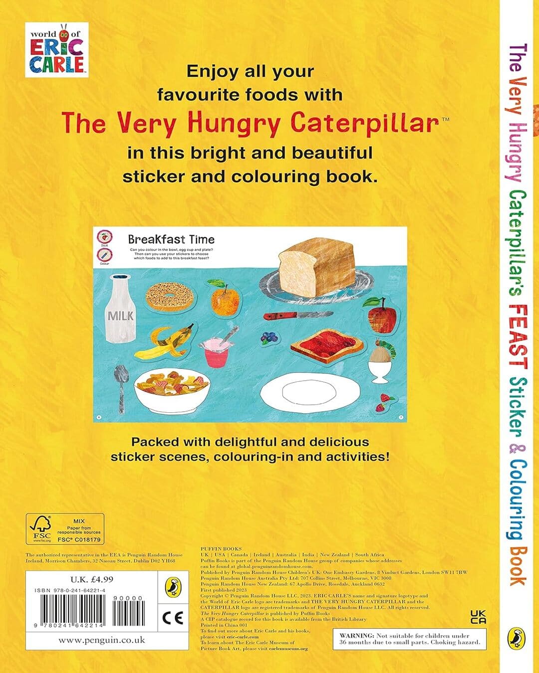 The Very Hungry Caterpillar’s Feast Sticker and Colouring Book by Eric Carle [Paperback] - versoz.com