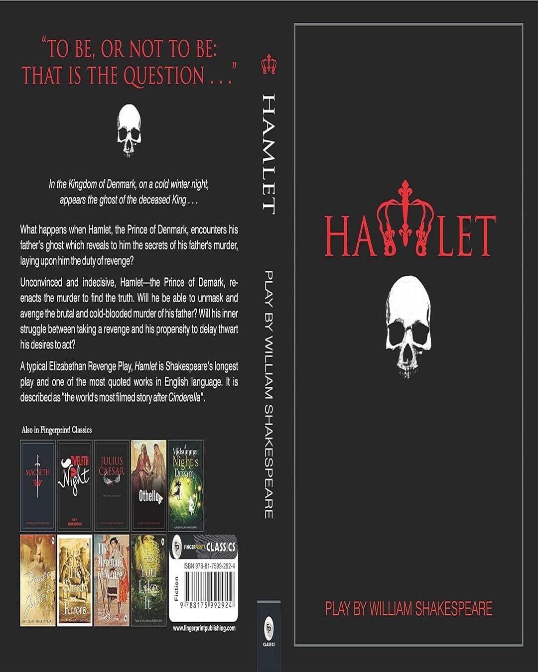 Hamlet by William Shakespeare [Paperback] - versoz.com