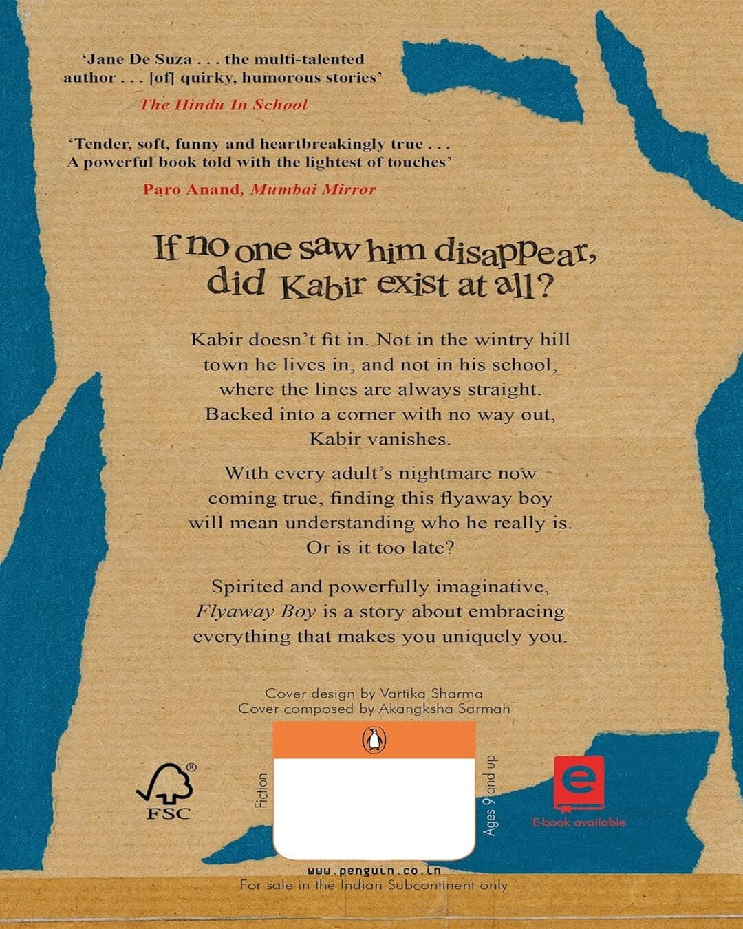 Flyaway Boy by Jane De Suza [Paperback] - versoz.com