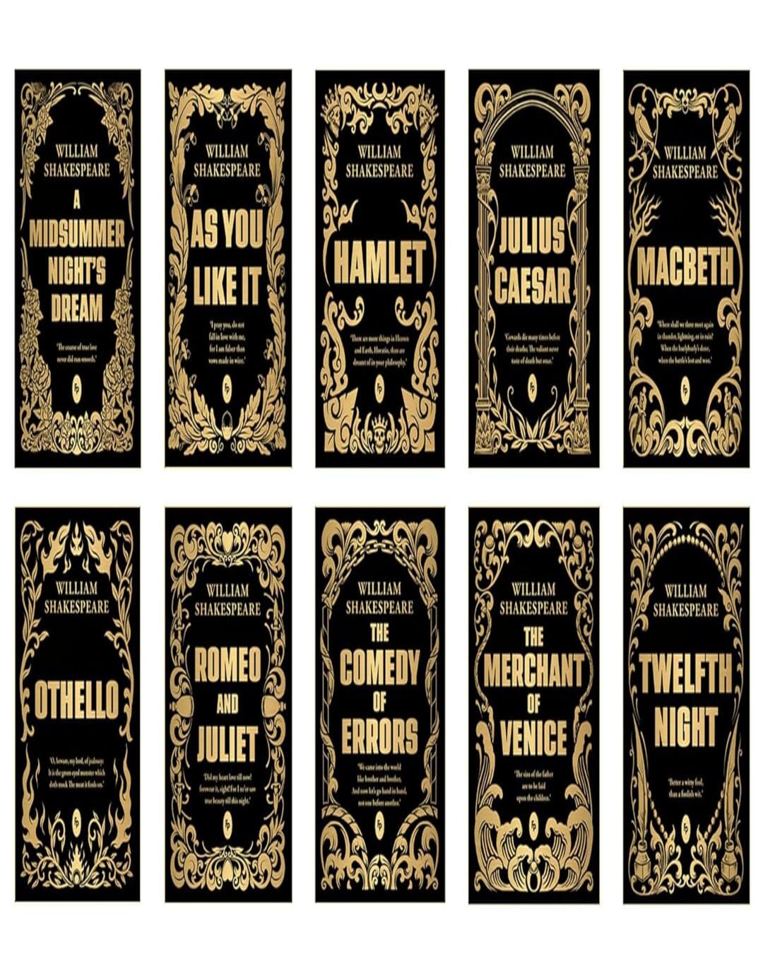 Greatest Works of William Shakespeare (Boxed Set of 10) - Hamlet | Othello | The Merchant of Venice | Macbeth | The Comedy of Errors | Romeo and Juliet | Julius Caeser | Twelfth Night | A Midsummer Night's Dream | As You Like It [Paperback] - versoz.com