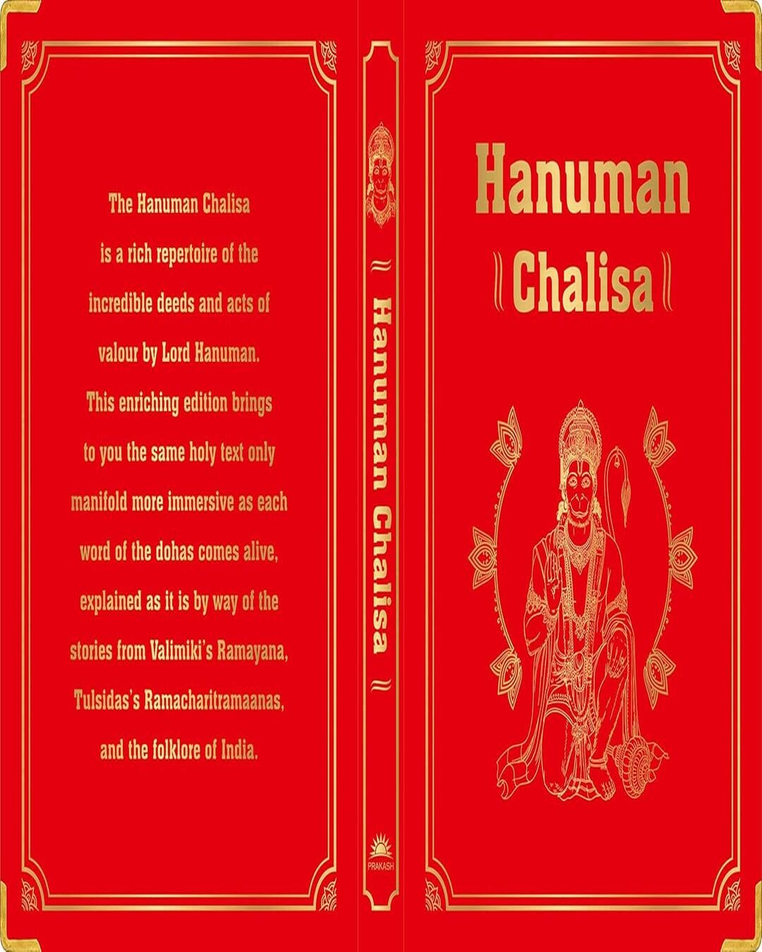 Hanuman Chalisa (Deluxe Silk Hardbound) by Shubha Vilas [Hardcover] - versoz.com