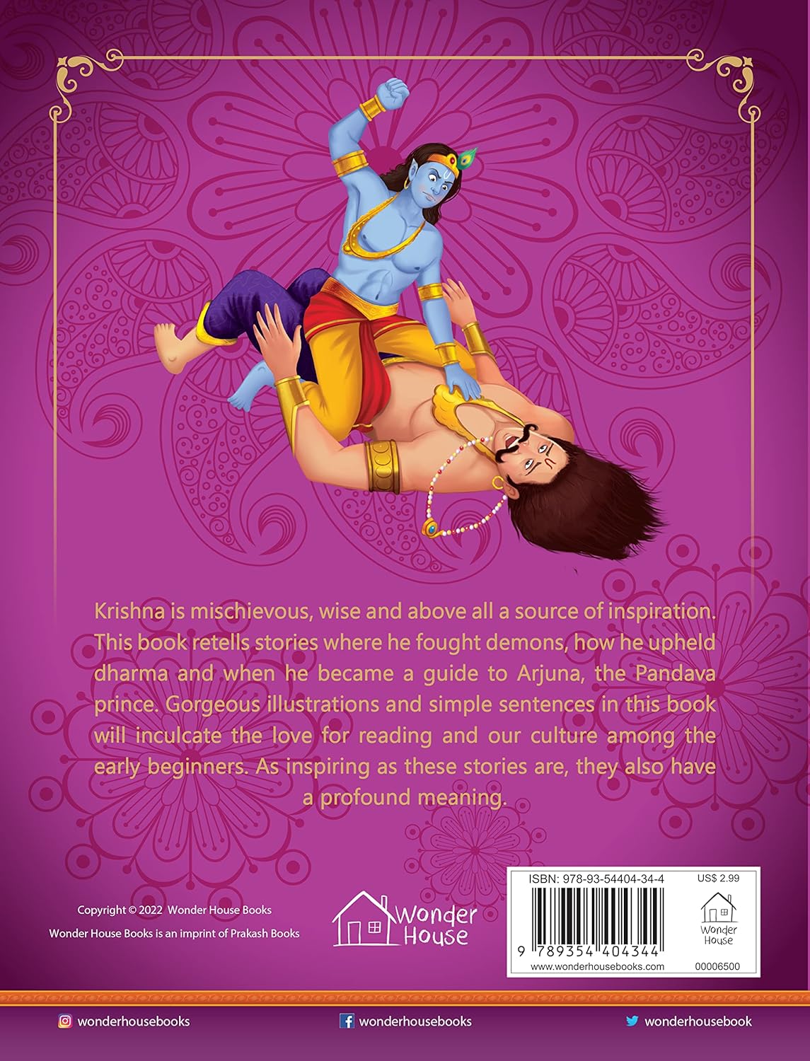 Tales From Krishna For Children: Tales From Indian Mythology by Wonder House Books [Paperback] - versoz.com