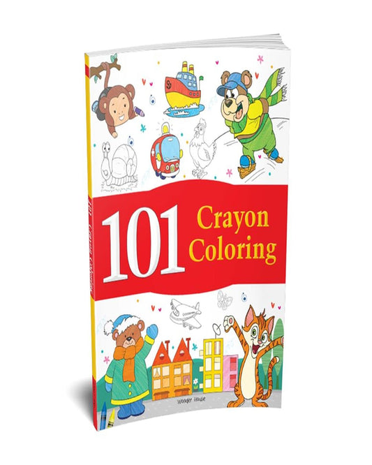 101 Crayon Coloring: Fun Activity Book For Children by Wonder House Books [Paperback] - versoz.com