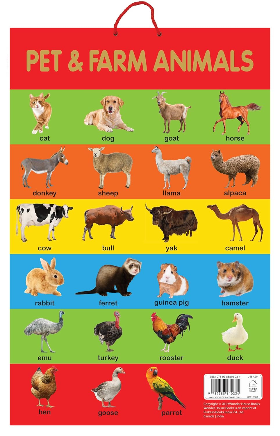 Pet & Farm Animals - Early Learning Educational Posters For Children: Perfect For Kindergarten, Nurs by Wonder House Books [Paperback] - versoz.com