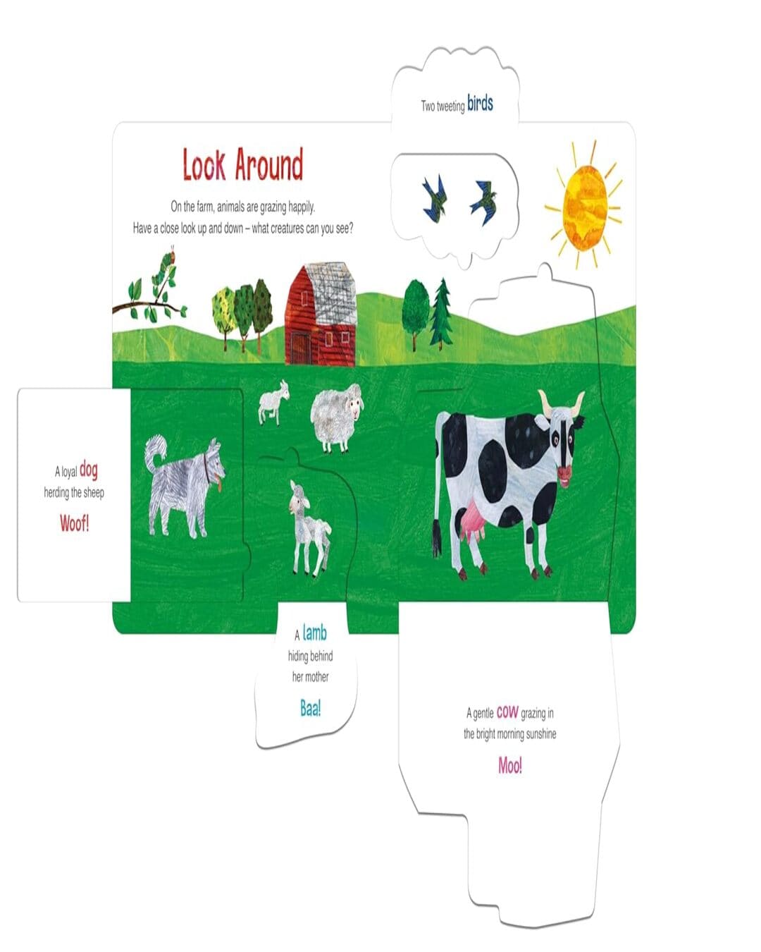 The Very Hungry Caterpillarâ€™S Lift And Learn: Farm by Carle Eric [Board book] - versoz.com