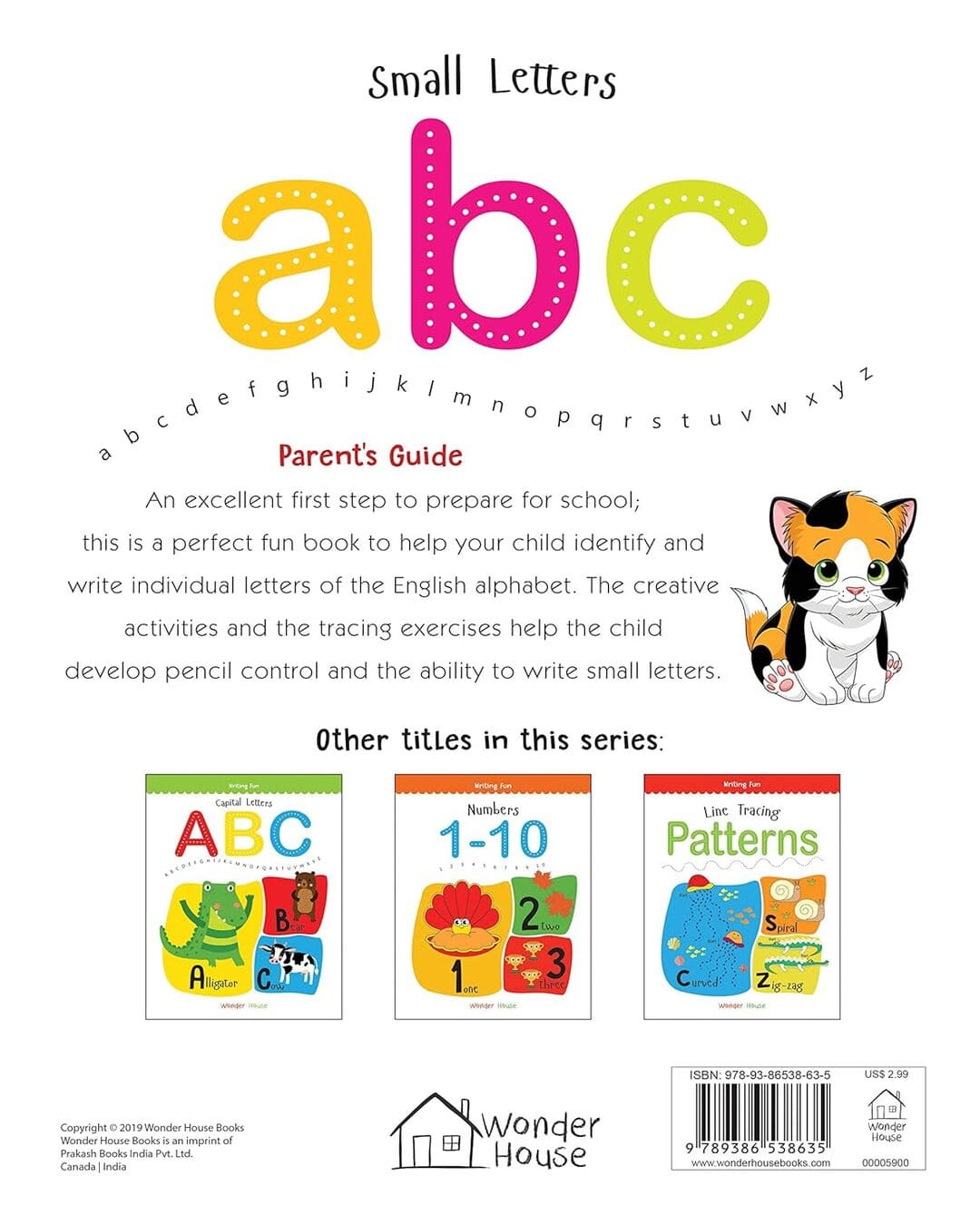 Writing Fun : small letters abc by Wonder House Books [Paperback] - versoz.com