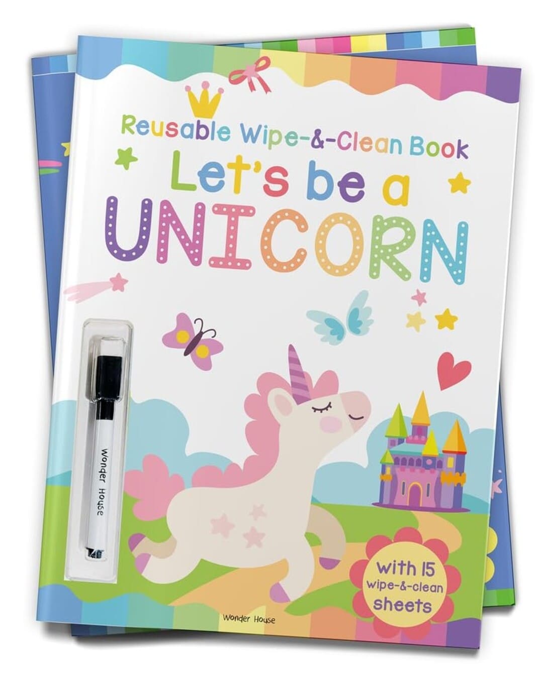 Let's be a Unicorn : Reusable Wipe & Clean Book by Wonder House Books [Board Book] - versoz.com