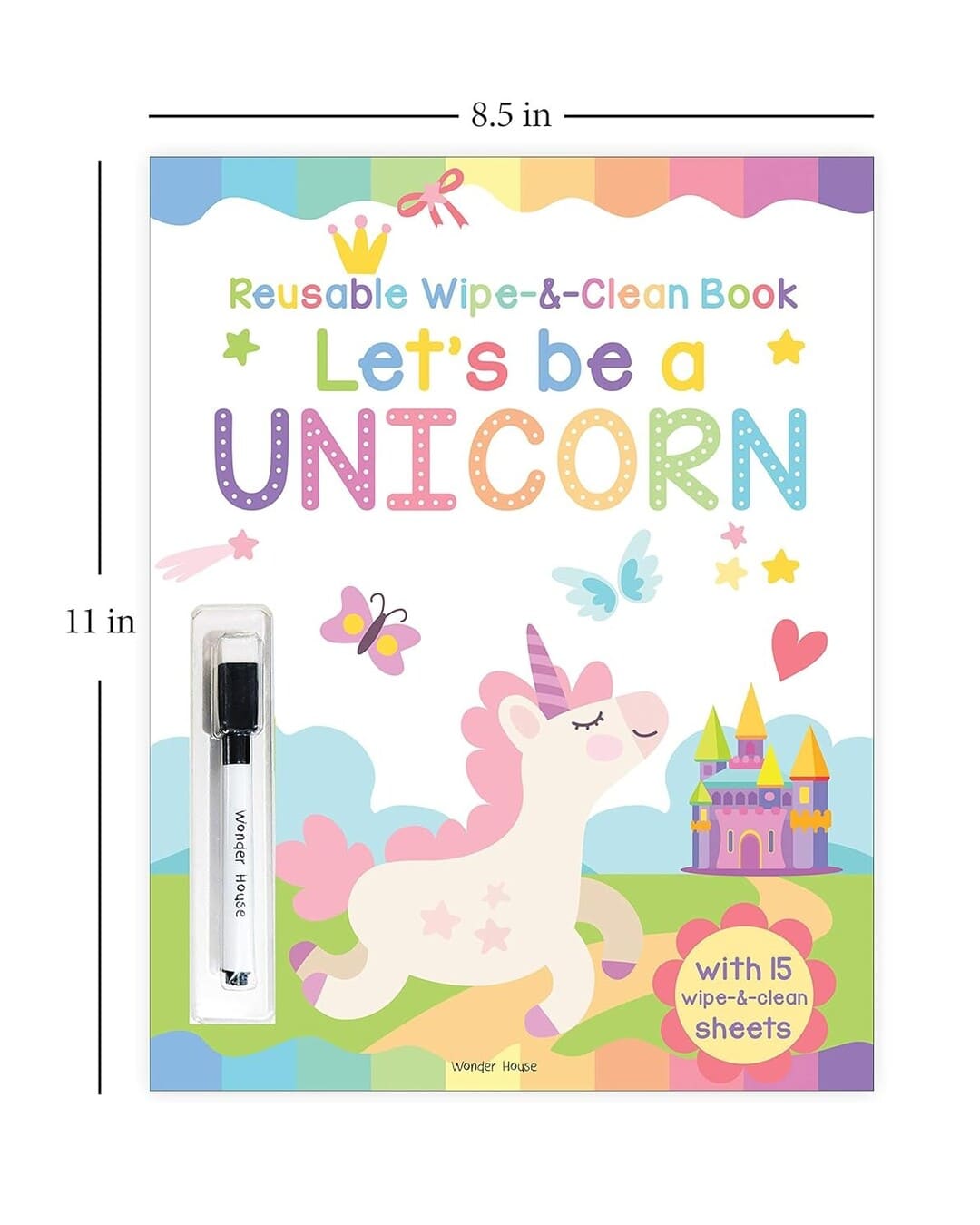Let's be a Unicorn : Reusable Wipe & Clean Book by Wonder House Books [Board Book] - versoz.com