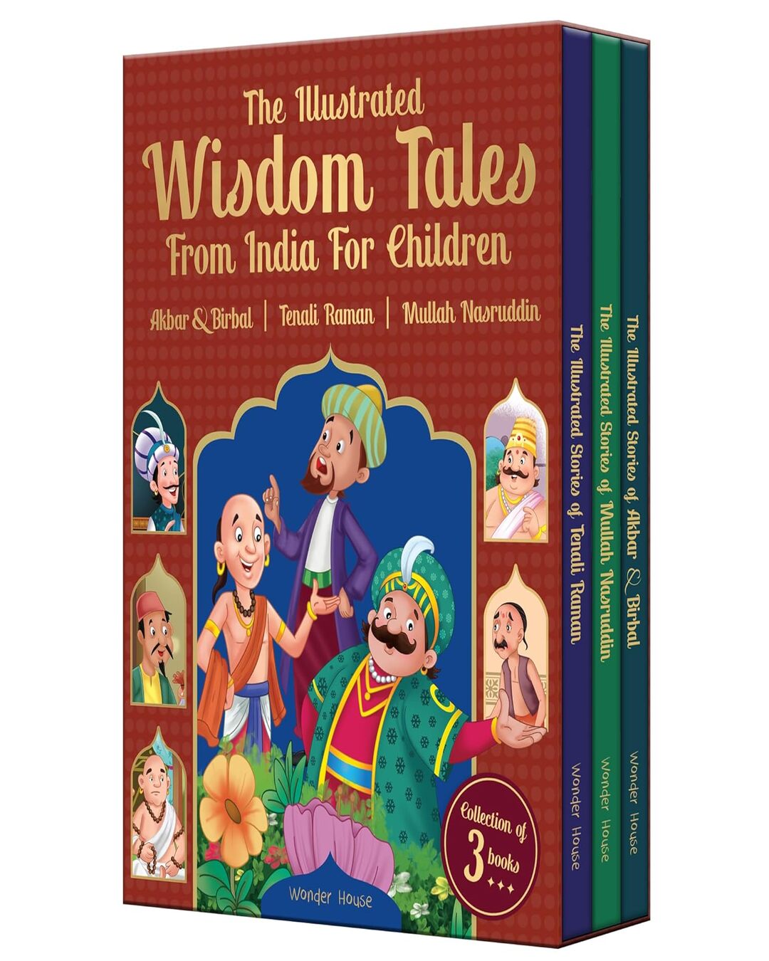 The Illustrated Wisdom Tales from India for Children (Boxed set of 3 Books)-Tenali Rama |Akbar and Birbal | Mulla Nasruddin [Paperback] - versoz.com