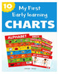 Early Learning Educational 10 Charts Boxset For Kids : Perfect For Homeschooling, Kindergarten and Nursery Students (11.5 Inches X 17.5 Inches) ... Fruits, Vegetables, Opposites, My Body Parts [Paperback] - versoz.com