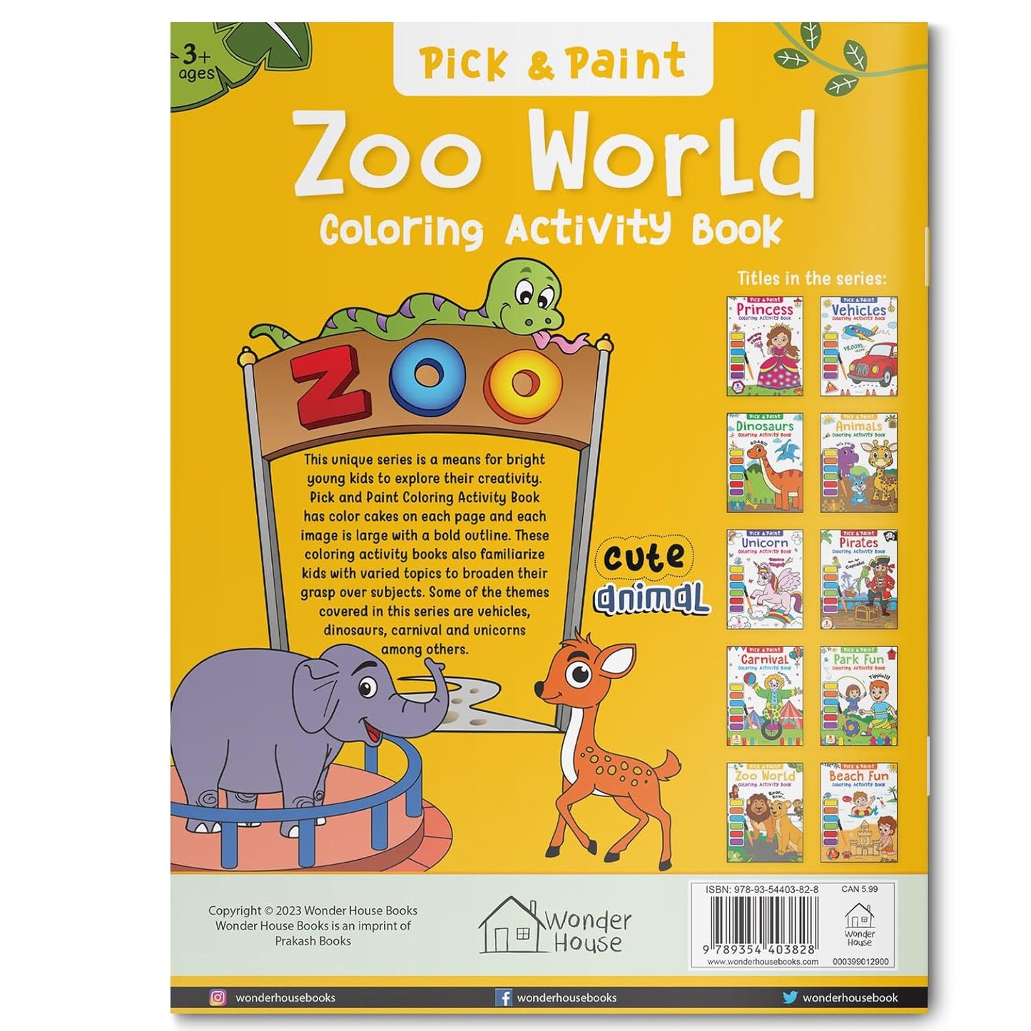 Pick and Paint Coloring Activity BookÂ For Kids: Zoo World by Wonder House Books [Paperback] - versoz.com