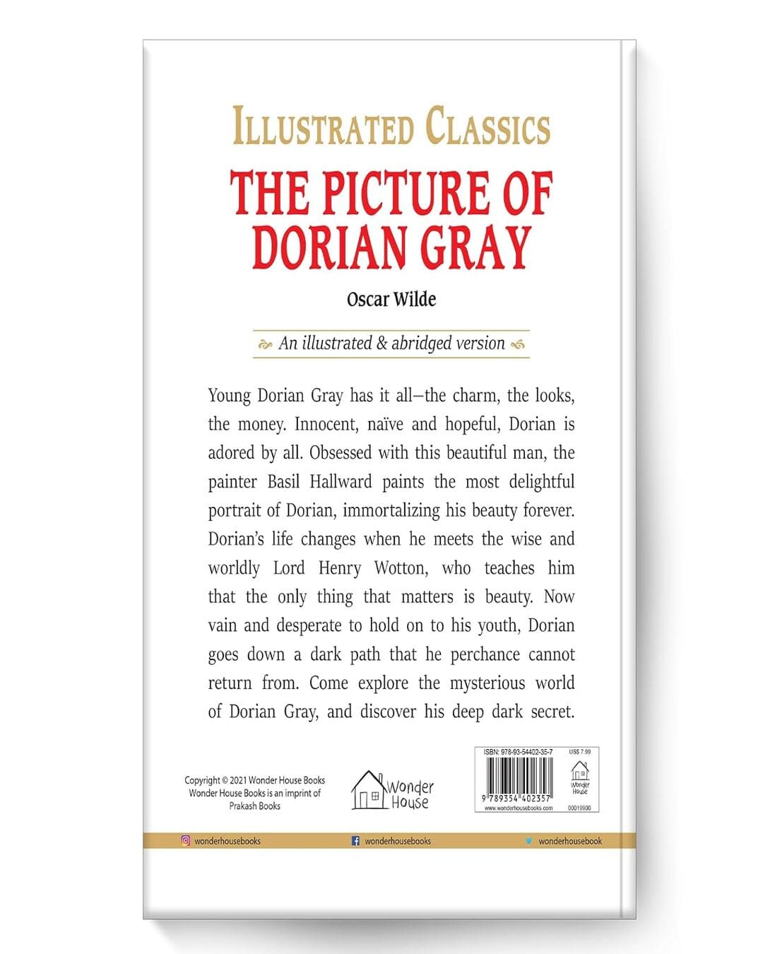 The Picture of Dorian Gray : Illustrated Abridged Children Classic English Novel by Oscar Wilde [Hardcover] - versoz.com