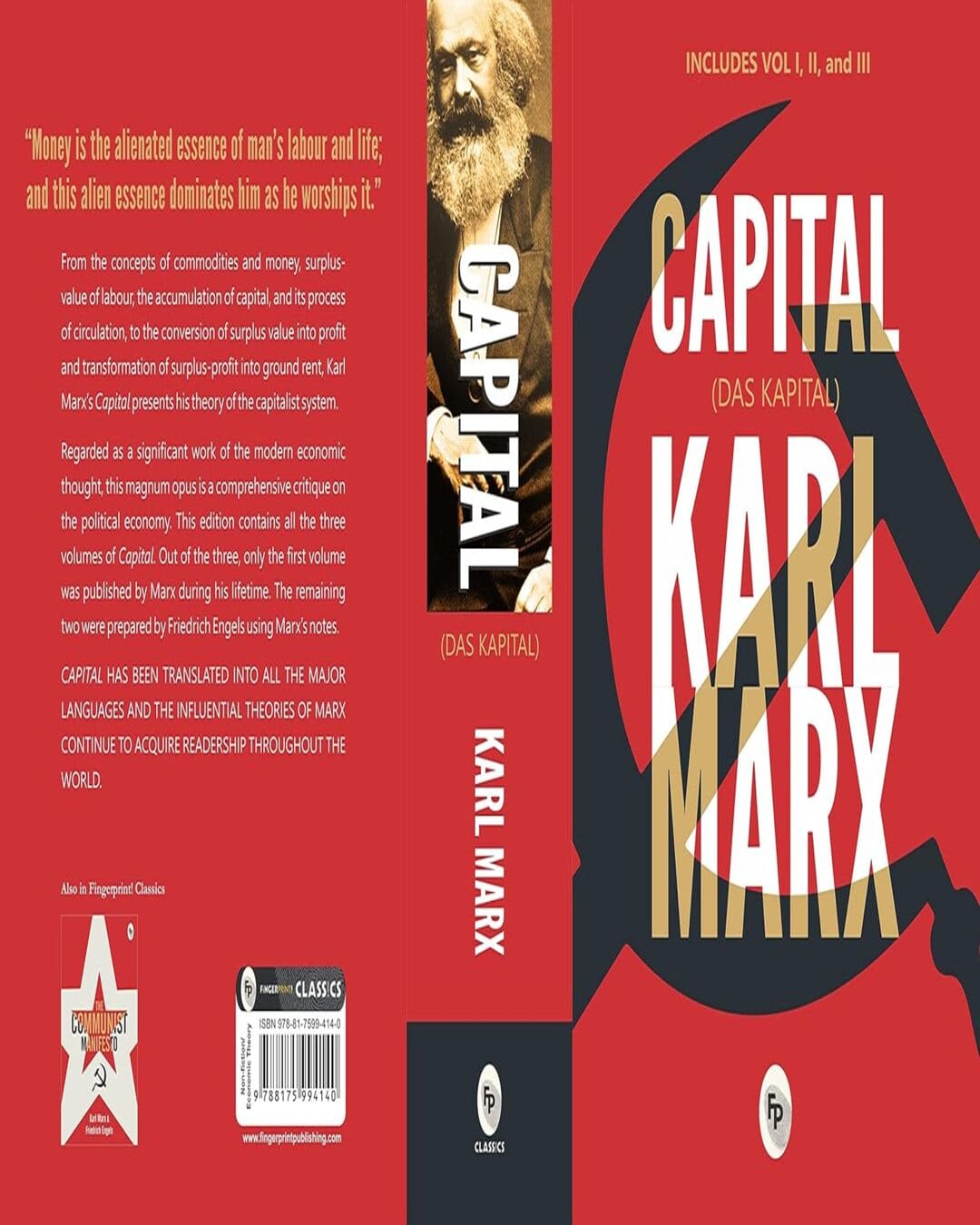 Capital (Das Capital): Includes Vol.1,2,3 by Karl Marx [Hardcover] - versoz.com