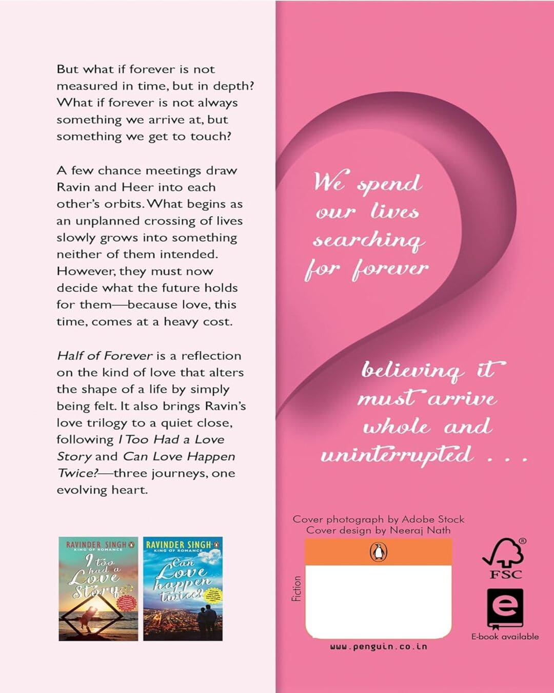 Half of Forever by Ravinder Singh [Paperback]