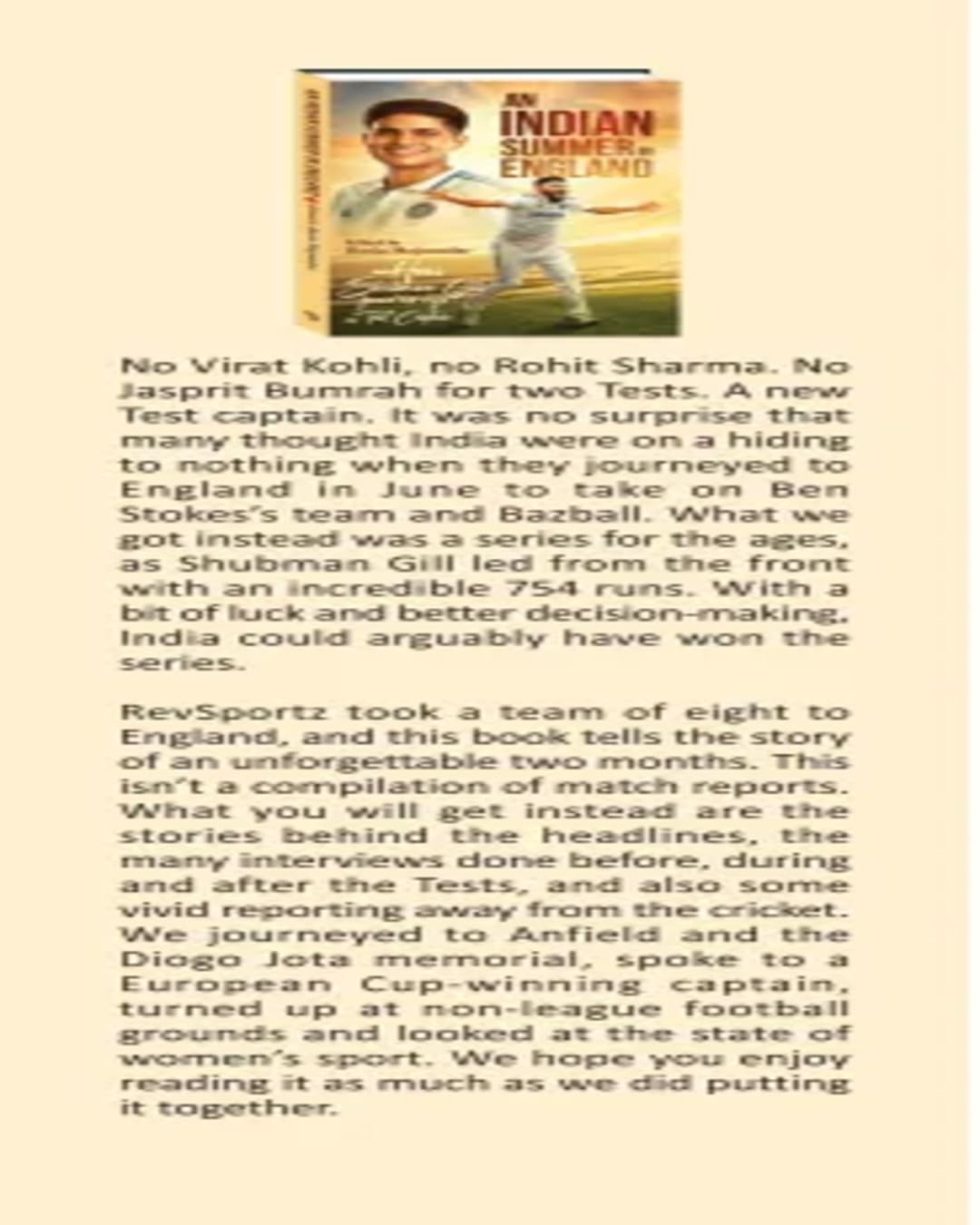 An Indian Summer In England by  [Hardcover]