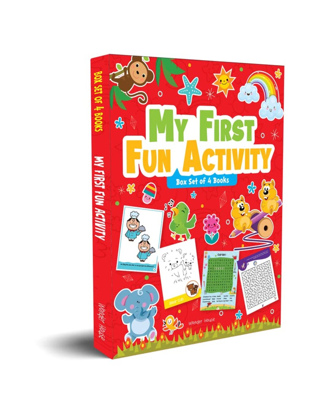 My First Fun Activity Boxset of 4 Books: Spot the Difference, Mazes, Word Search & Dot to Dot by Wonder House Books [Paperback] - versoz.com