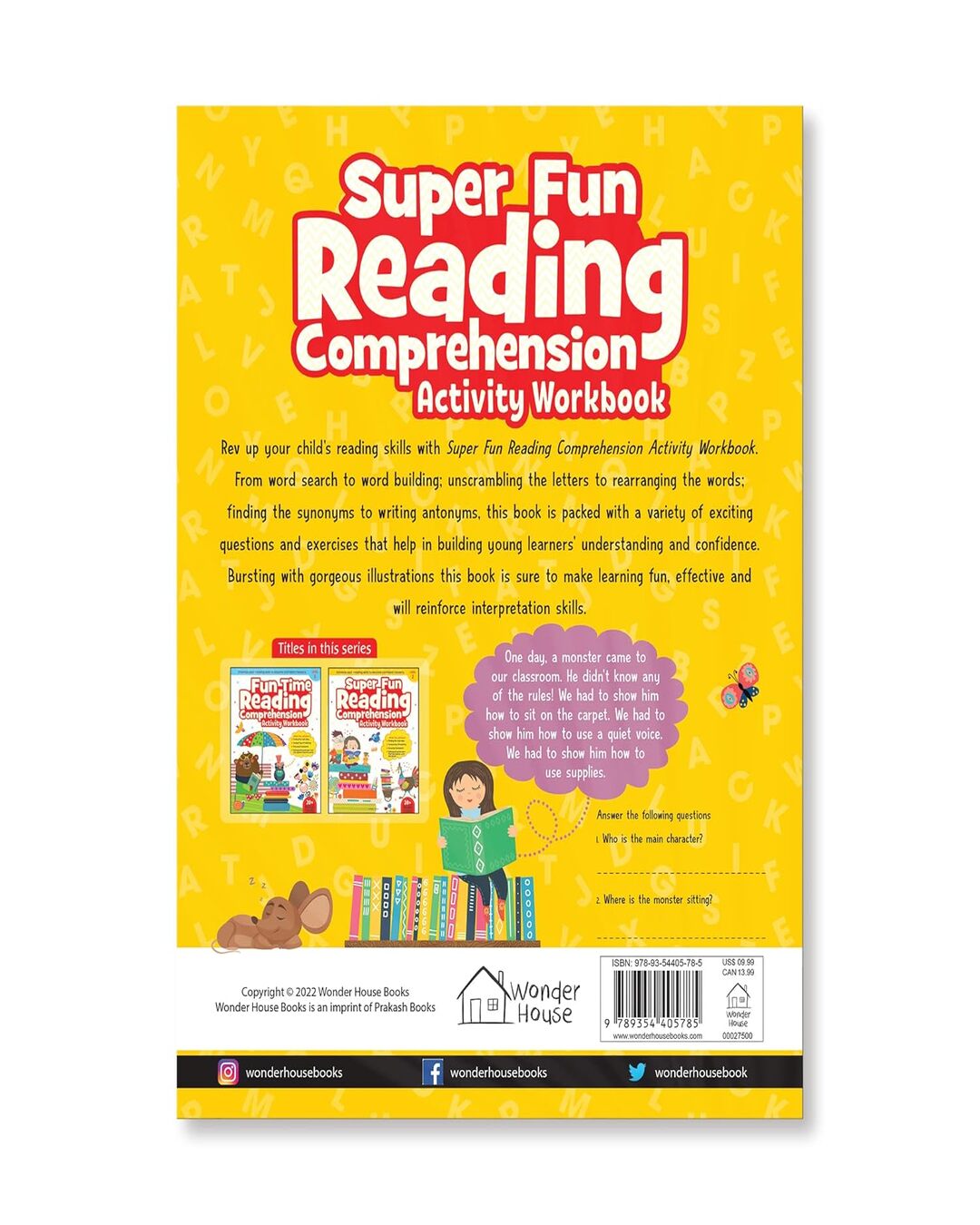 Super Fun Reading Comprehension - Activity Workbook For Children - Level 2 by Wonder House Books [Paperback] - versoz.com