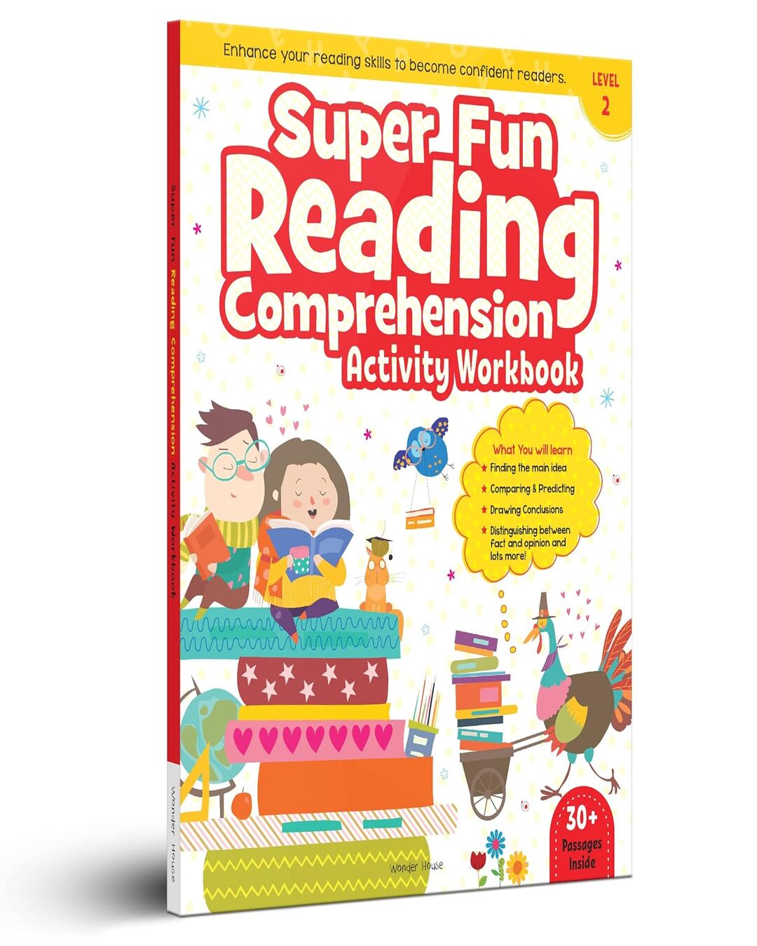 Super Fun Reading Comprehension - Activity Workbook For Children - Level 2 by Wonder House Books [Paperback] - versoz.com