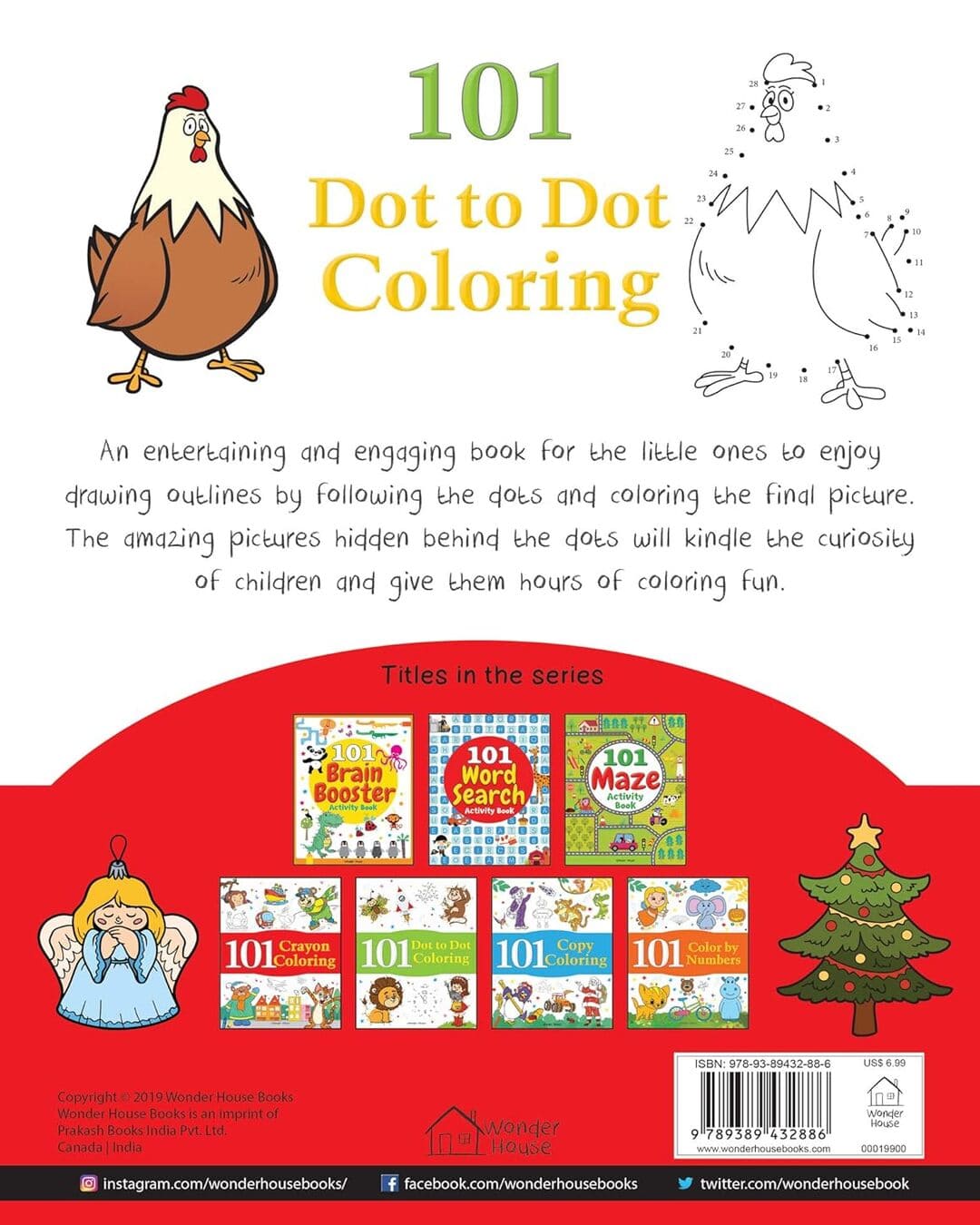 101 Dot to Dot Coloring by Wonder House Books [Paperback] - versoz.com