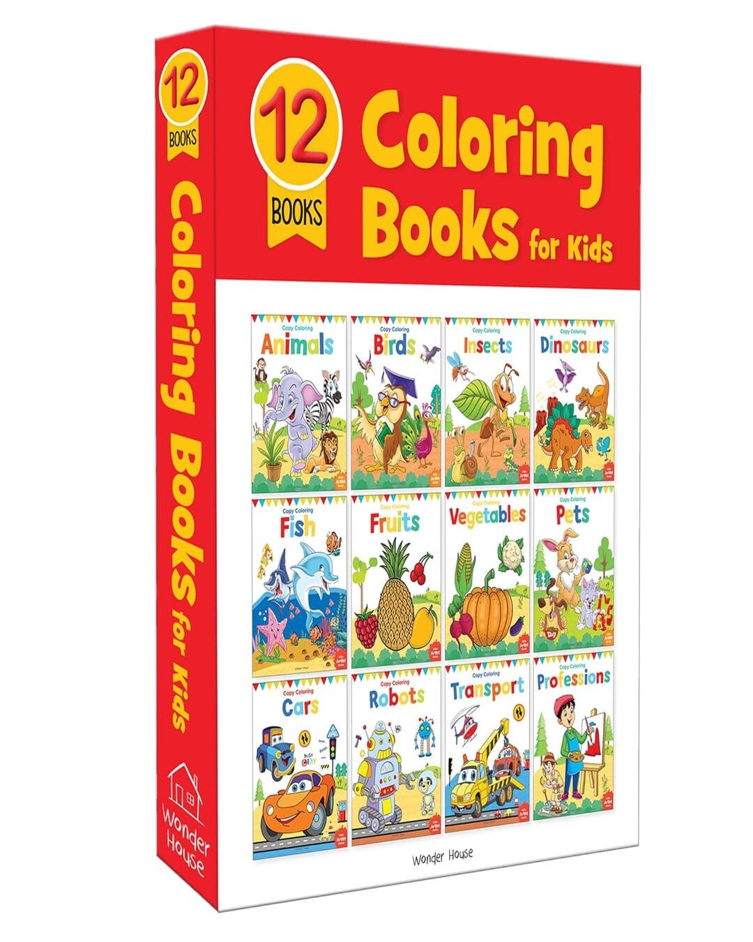 Colouring Books Boxset: Pack of 12 Copy Colour Books For Children by Wonder House Books [Paperback] - versoz.com