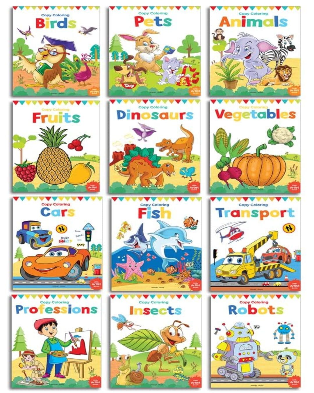 Colouring Books Boxset: Pack of 12 Copy Colour Books For Children by Wonder House Books [Paperback] - versoz.com