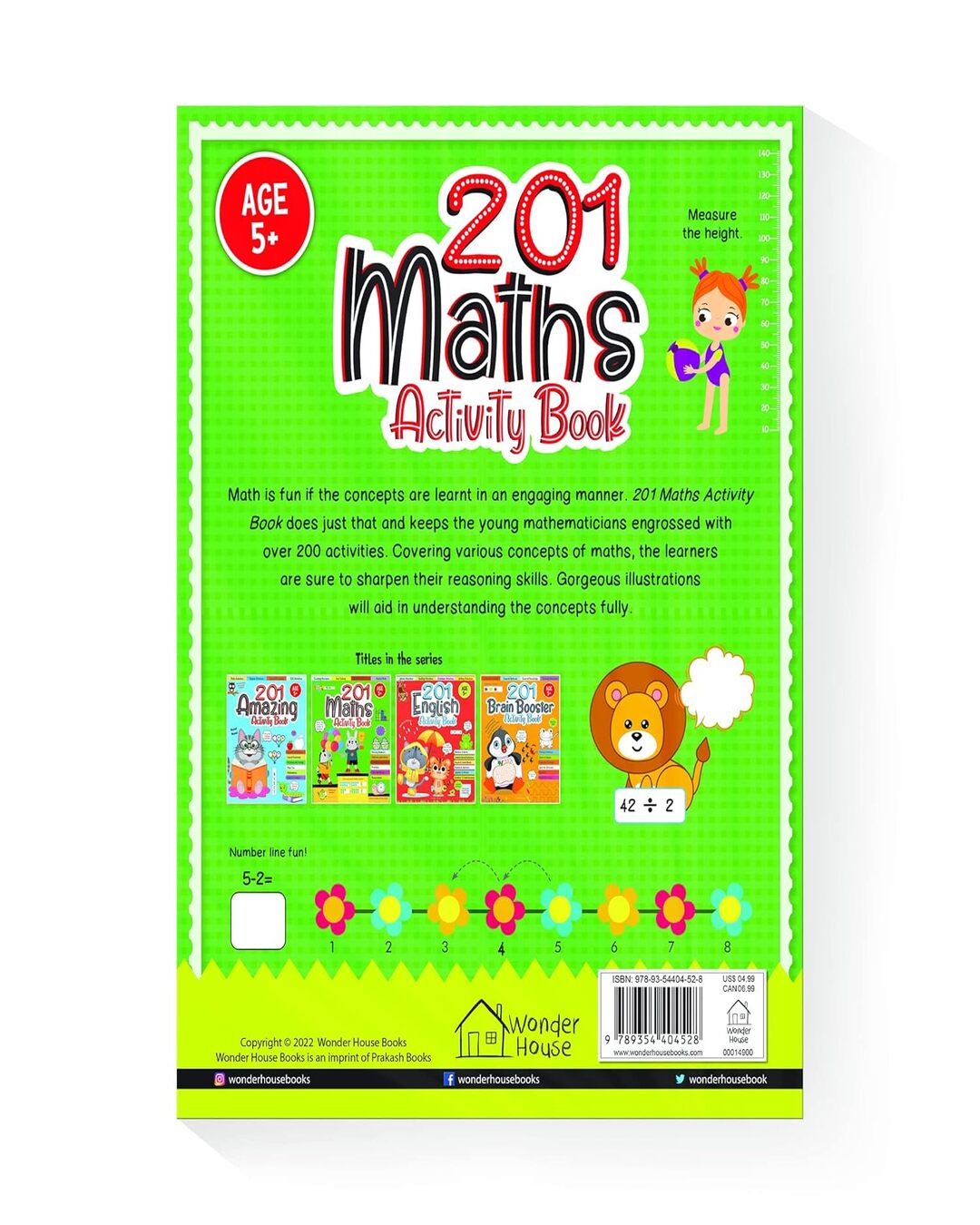 201 Maths Activity Book - Fun Activities and Math Exercises For Children: Knowing Numbers, Addition- by Wonder House Books [Paperback] - versoz.com