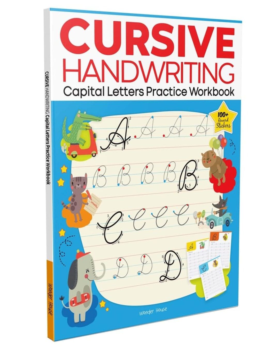 Cursive Handwriting - Capital Letters: Practice Workbook For Children by Wonder House Books [Paperback] - versoz.com