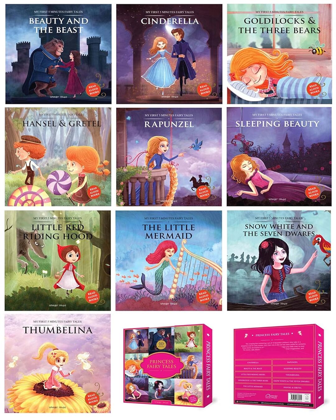 Princess Fairy Tales Boxset: A Set of 10 Classic Children Fairy Tales (Abridged and Retold) by Wonder House Books [Paperback] - versoz.com