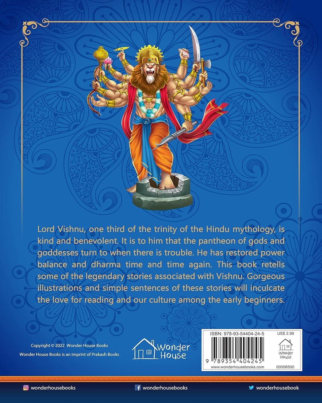 Avatars of Vishnu For Children: Tales from Indian Mythology by Wonder House Books [Paperback] - versoz.com