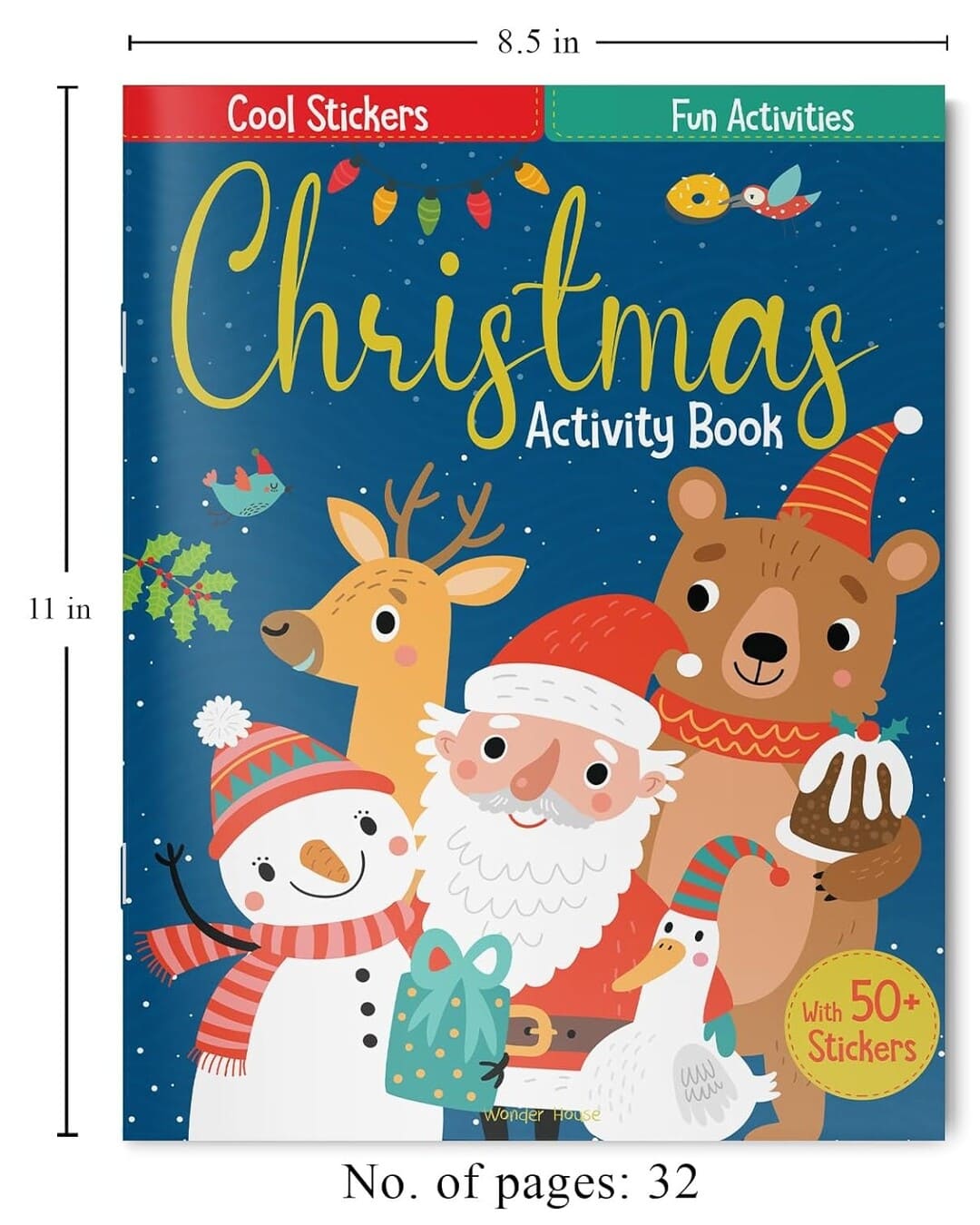 Festive Fun Christmas Activity Book with Stickers by Wonder House Books [Paperback] - versoz.com